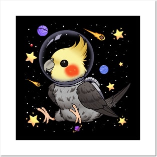 Cosmic Aviator: The Spacefaring Cockatiel Posters and Art